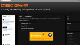 ITSEC Games: bWAPP - Installation