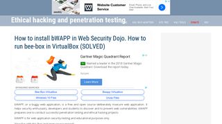 How to install bWAPP in Web Security Dojo. How to run bee-box in ...