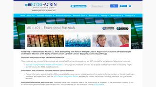 A011401 - Educational Materials - ECOG-ACRIN