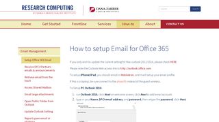 How to setup Email for Office 365 | Research Computing