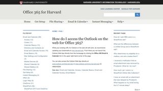 How do I access the Outlook on the web for Office 365? | Office 365 for ...