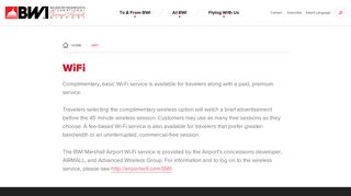WiFi | BWI Airport