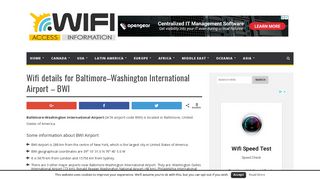 Wifi details for Baltimore–Washington International Airport - BWI - Your ...