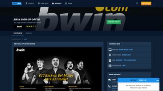 Bwin Sign Up Offer 2018: Get £20 In Free Bets - SmartBets