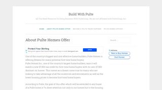About Pulte Homes Offer > Build With Pulte