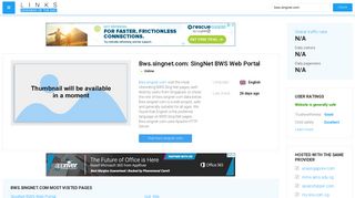 Visit Bws.singnet.com - SingNet BWS Web Portal.