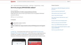 How to pay BWSSB bills online - Quora