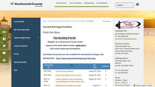 Current Bid Opportunities | Snohomish County, WA - Official Website