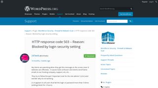 HTTP response code 503 – Reason: Blocked by login security setting ...