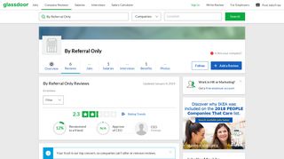 By Referral Only Reviews | Glassdoor