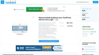 Visit Myservicedesk.bydeluxe.com - FootPrints Service Core Login.