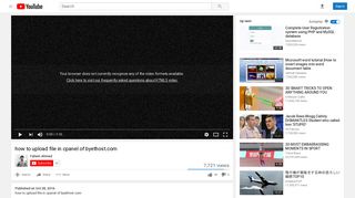how to upload file in cpanel of byethost.com - YouTube