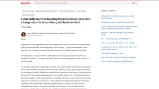 I currently use free hosting from byethost. How do I change my ...