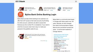 Byline Bank Online Banking Login - CC Bank