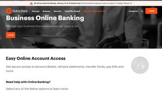 Business Online Banking | Byline Bank