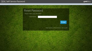 Reset Password - IBM K12 - Self-Service Password Tool