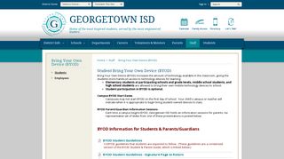 Bring Your Own Device (BYOD) / Students - Georgetown ISD