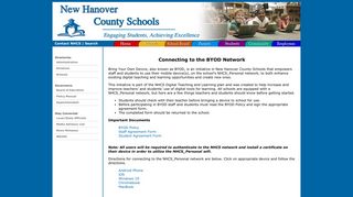 NHCS BYOD Network - New Hanover County Schools