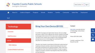 Technology / BYOD - Fayette County Public Schools
