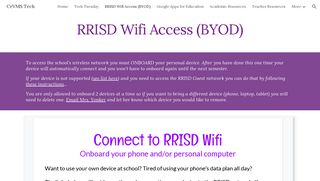 CeVMS Tech - RRISD Wifi Access (BYOD) - Google Sites