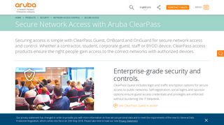 Secure Access with Aruba ClearPass: BYOD Network Security ...