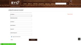 Create New Customer Account - Byond