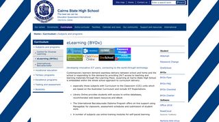 eLearning (BYOx) - Cairns State High School - Education Queensland