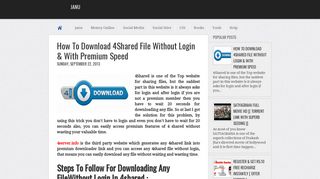 How To Download 4Shared File Without Login & With Premium Speed ...