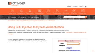 Using SQL Injection to Bypass Authentication | Burp Suite Support ...