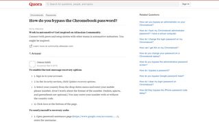 How to bypass the Chromebook password - Quora