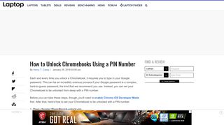 How to Unlock Chromebooks Using a PIN Number - Laptop Mag
