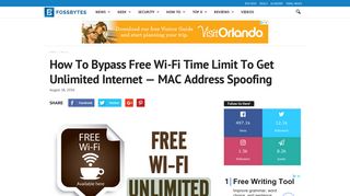 How To Bypass Free Wi-Fi Time Limit To Get Unlimited Internet ...