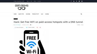 Hack: Get free WiFi on paid-access hotspots with a DNS tunnel - Dem ...
