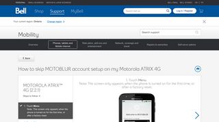 How to skip MOTOBLUR account setup on my Motorola ATRIX 4G