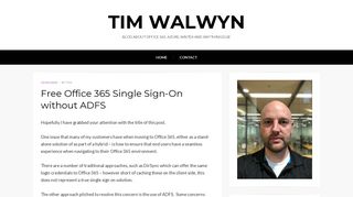 Free Office 365 Single Sign-On without ADFS – Tim Walwyn