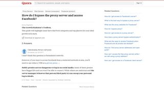 How to bypass the proxy server and access Facebook - Quora