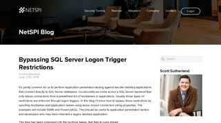 Bypassing SQL Server Logon Trigger Restrictions - NetSPI Blog