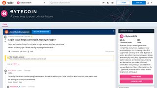 Login Issue https://bytecoin.money/#/login? : BytecoinBCN - Reddit