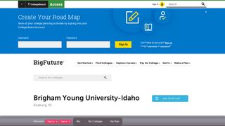 Brigham Young University-Idaho - College Search - The College Board
