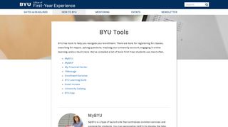 BYU Tools | Office of First Year Experience - <span class=