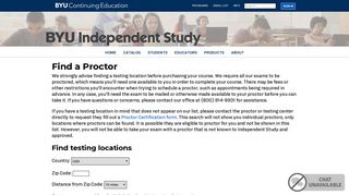 Find a Proctor | BYU Independent Study
