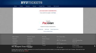 BYUtickets.com | Online Ticket Office | My Account