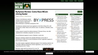 ByXpress Review: Coins Race MCoin mining feeder - BehindMLM