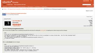 [SOLVED] bzr error following serverguide instructions - Ubuntu Forums