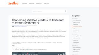 Connecting xSellco Helpdesk to Cdiscount marketplace (English ...