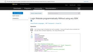 Login Website programmatically Without using any SDK - MSDN ...