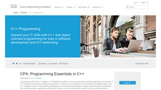 Learn C++ programming & gain C+ & C++ certifications | Cisco NetAcad