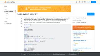 Login system using c++ - Stack Overflow