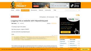 Logging into a website with httpwebrequest - CodeProject