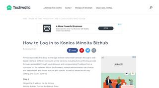 How to Log in to Konica Minolta Bizhub | Techwalla.com